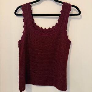 NWT!! LC Lauren Conrad Burgundy Knit Tank Top